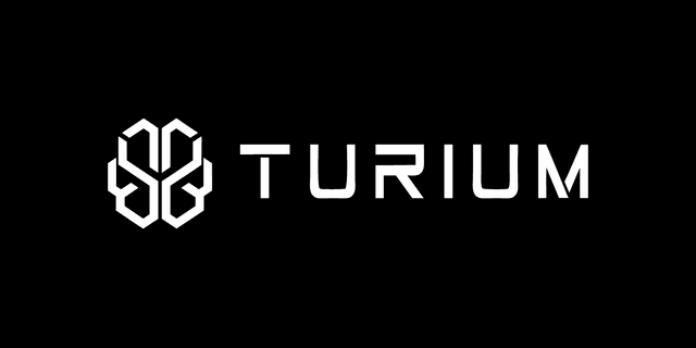 Turium logo, white horizontal