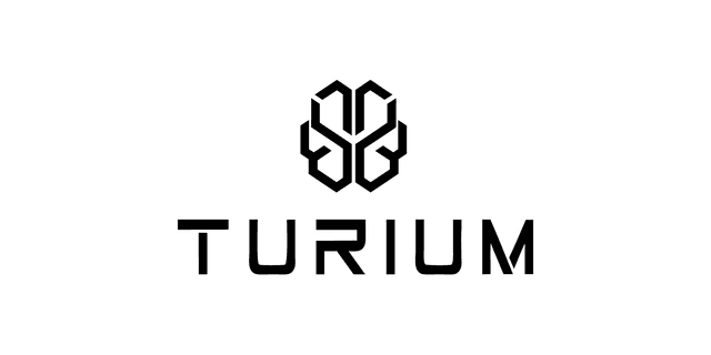 Turium logo, black vertical